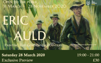 POSTPONED UNTIL FURTHER NOTICE:                   Eric Auld Exhibition Preview Evening: Saturday 28th March 2020
